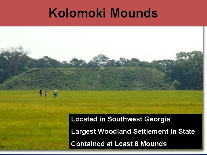 Kolomoki Mounds Located in Southwest Georgia Largest Woodland Settlement in State Contained at Least