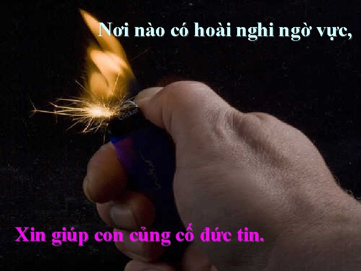 Nơi nào có hoài nghi ngờ vực, Xin giúp con củng cố đức tin.