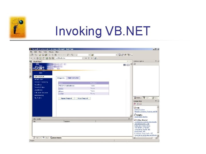 Invoking VB. NET 