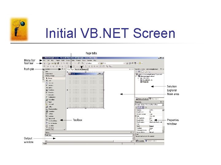 Initial VB. NET Screen 