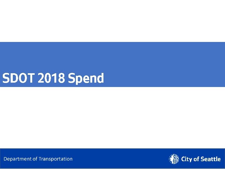 SDOT 2018 Spend 