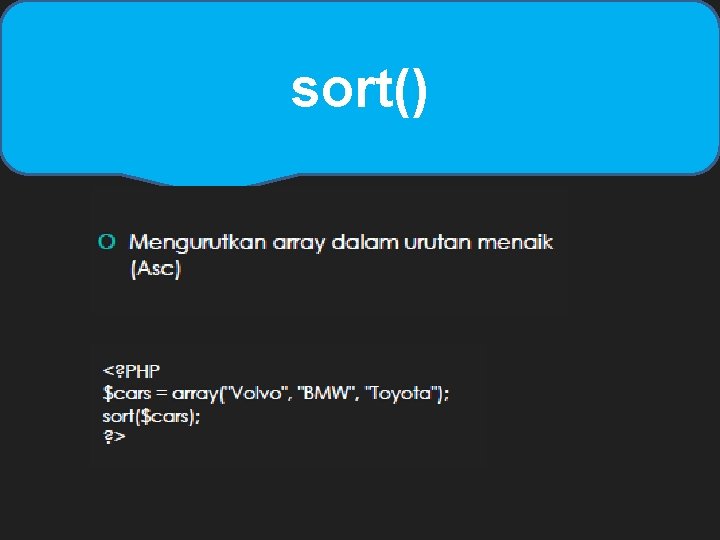sort() sort()