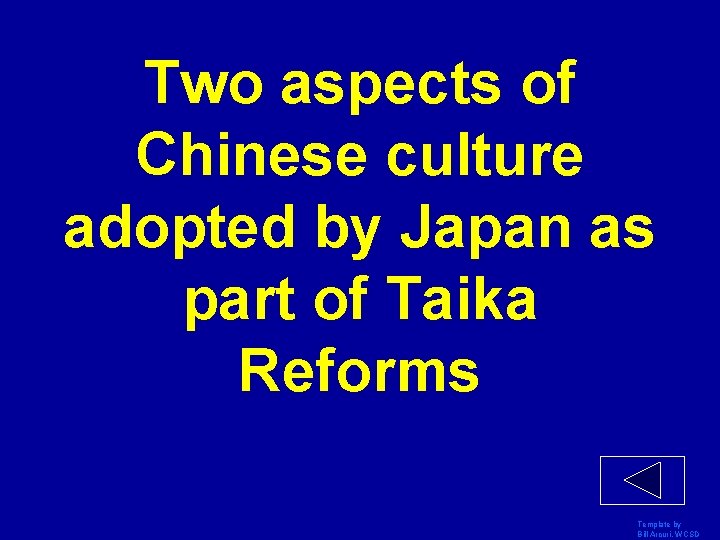 Two aspects of Chinese culture adopted by Japan as part of Taika Reforms Template