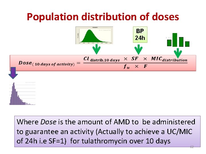 Population distribution of doses BP 24 h Where Dose is the amount of AMD