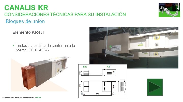 Bloques de unión Elemento KR-KT • Testado y certificado conforme a la norma IEC