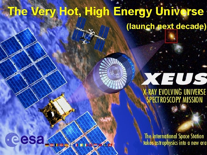The Very Hot, High Energy Universe (launch next decade) 