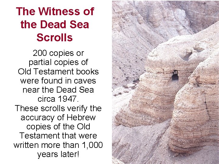 The Witness of the Dead Sea Scrolls 200 copies or partial copies of Old