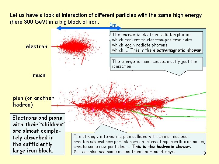 Let us have a look at interaction of different particles with the same high