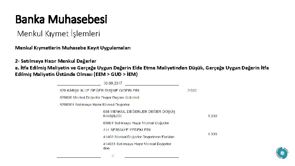 Banka Muhasebesi Menkul Kıymet İşlemleri Menkul Kıymetlerin Muhasebe Kayıt Uygulamaları 2 - Satılmaya Hazır