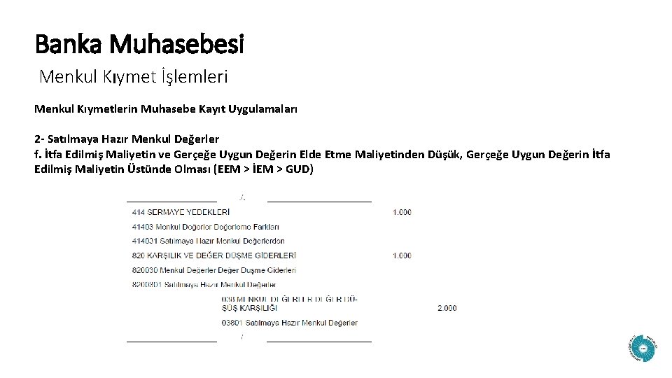 Banka Muhasebesi Menkul Kıymet İşlemleri Menkul Kıymetlerin Muhasebe Kayıt Uygulamaları 2 - Satılmaya Hazır