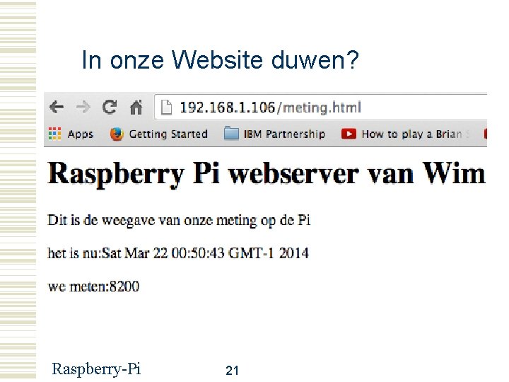 In onze Website duwen? Raspberry-Pi 21 