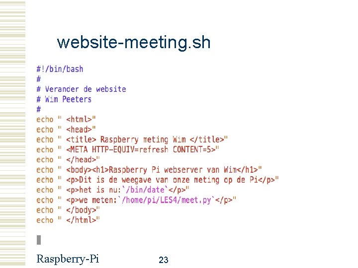 website-meeting. sh Raspberry-Pi 23 