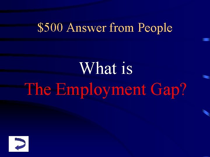 $500 Answer from People What is The Employment Gap? 