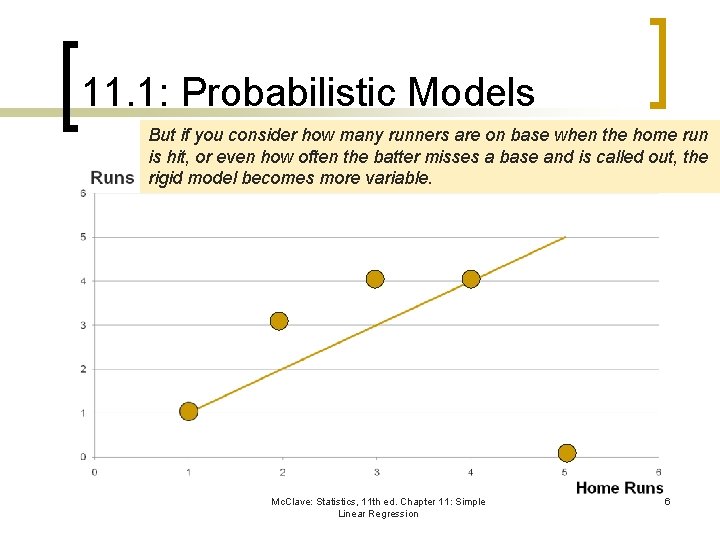 11. 1: Probabilistic Models But if you consider how many runners are on base
