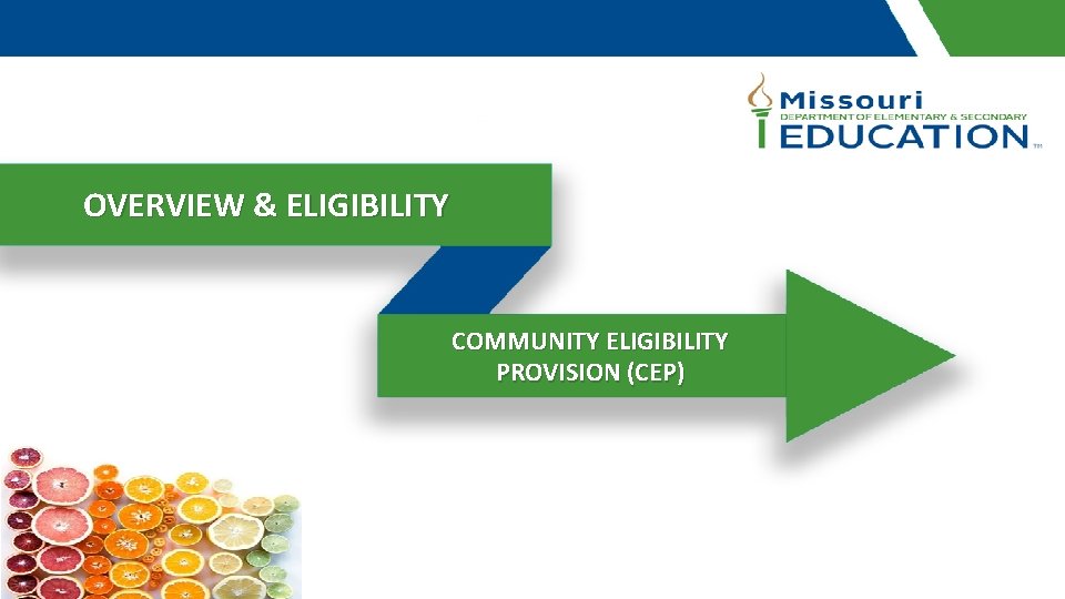 OVERVIEW & ELIGIBILITY COMMUNITY ELIGIBILITY PROVISION (CEP) 