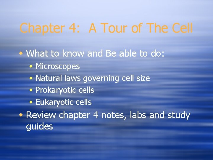 Advanced Biology Semester 1 Final Review Chapter 1