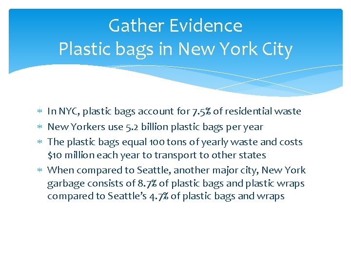Plastic Bags in New York City T Hammel