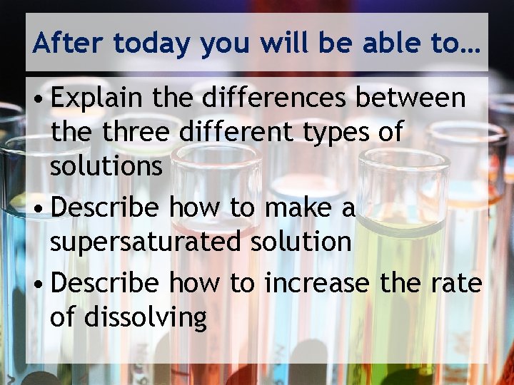 After today you will be able to… • Explain the differences between the three
