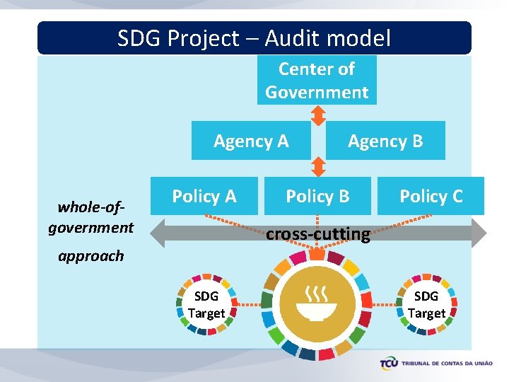 SDG Project – Audit model Center of Government Agency A whole-ofgovernment Policy A Agency