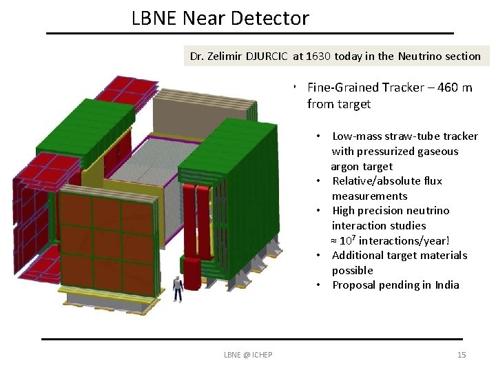 LBNE Near Detector Dr. Zelimir DJURCIC at 1630 today in the Neutrino section •