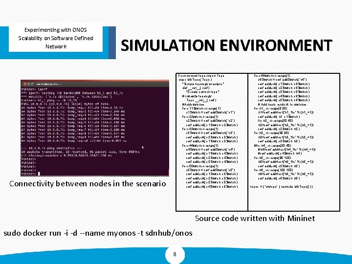 Experimenting with ONOS Experimenting with Scalability on Software Defined of Floodlight Controller in Network