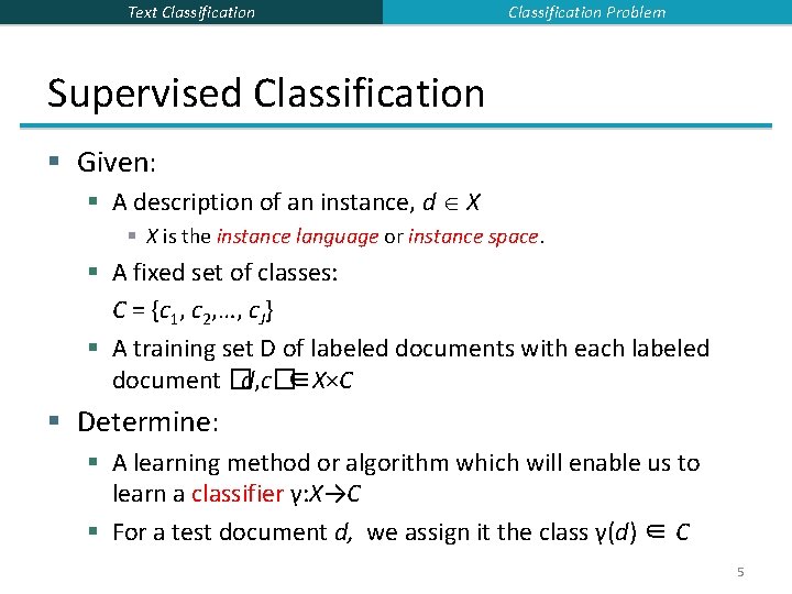 Text Classification Web Search and Mining Lecture 15