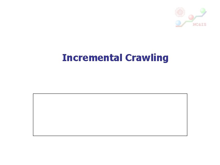 Incremental Crawling 