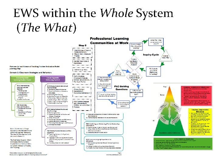 EWS within the Whole System (The What) 