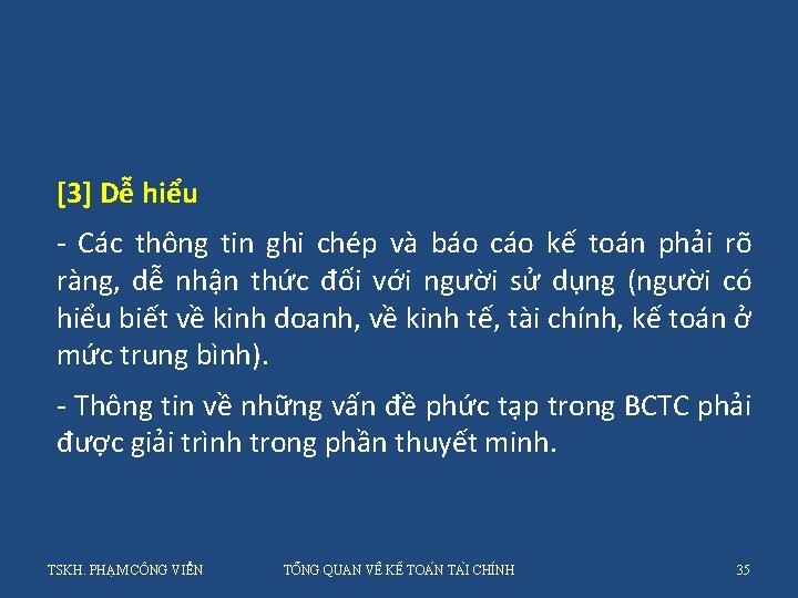 [3] Dễ hiểu - Các thông tin ghi chép và báo cáo kế toán