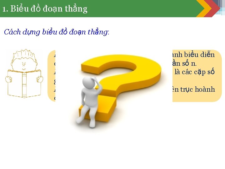 1. Biểu đồ đoạn thẳng Cách dựng biểu đồ đoạn thẳng: Bước 1: Dựng