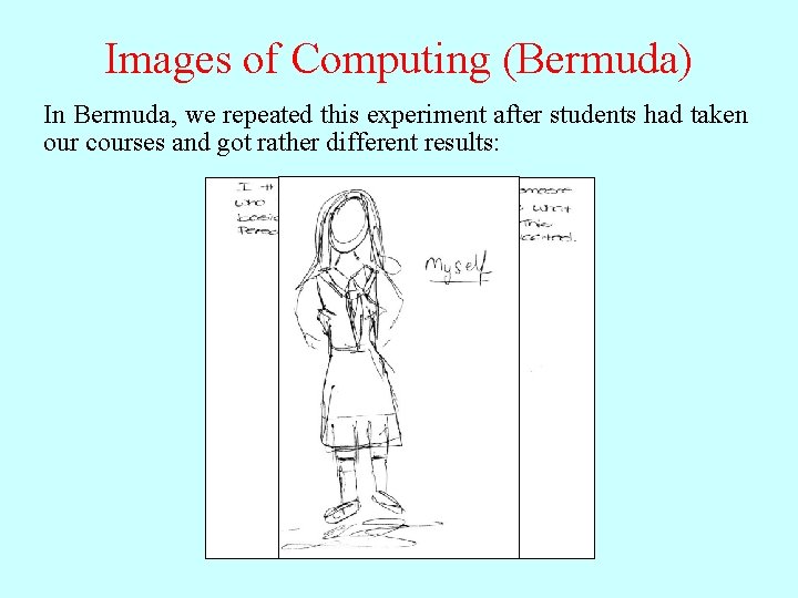 Images of Computing (Bermuda) In Bermuda, we repeated this experiment after students had taken