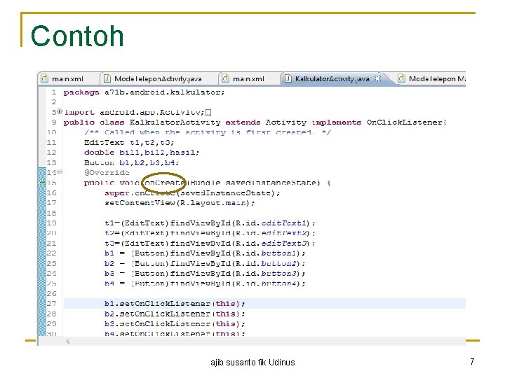 Contoh ajib susanto fik Udinus 7 