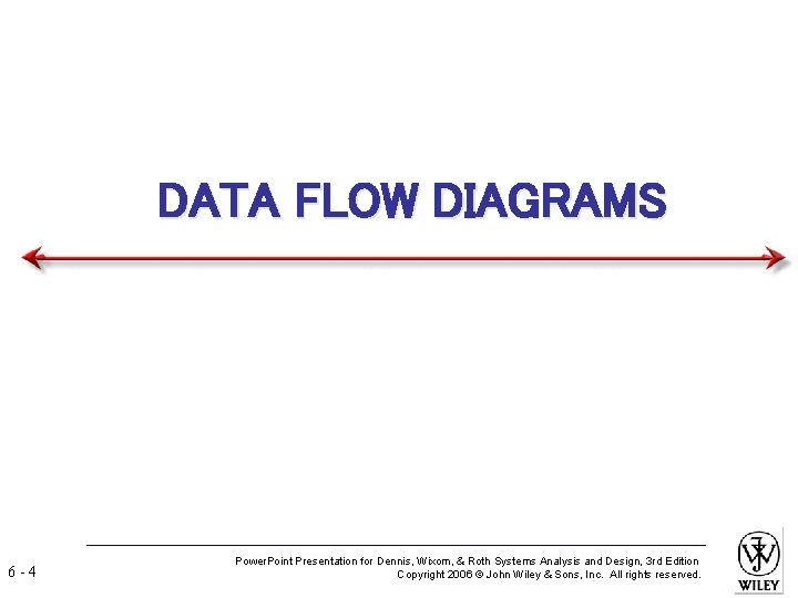 DATA FLOW DIAGRAMS 6 -4 Power. Point Presentation for Dennis, Wixom, & Roth Systems