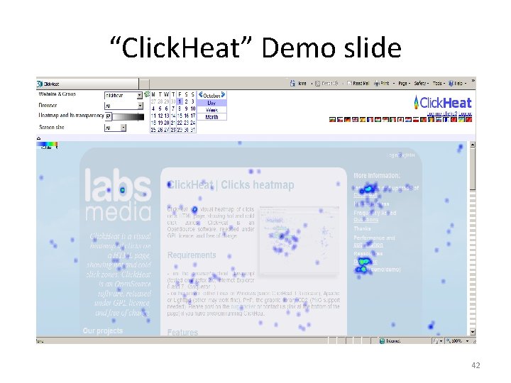 “Click. Heat” Demo slide 42 