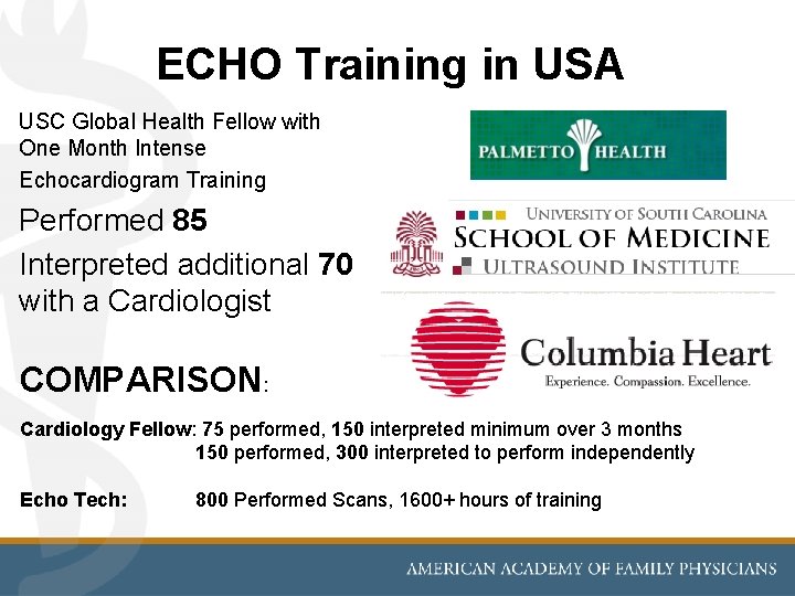 ECHO Training in USA USC Global Health Fellow with One Month Intense Echocardiogram Training
