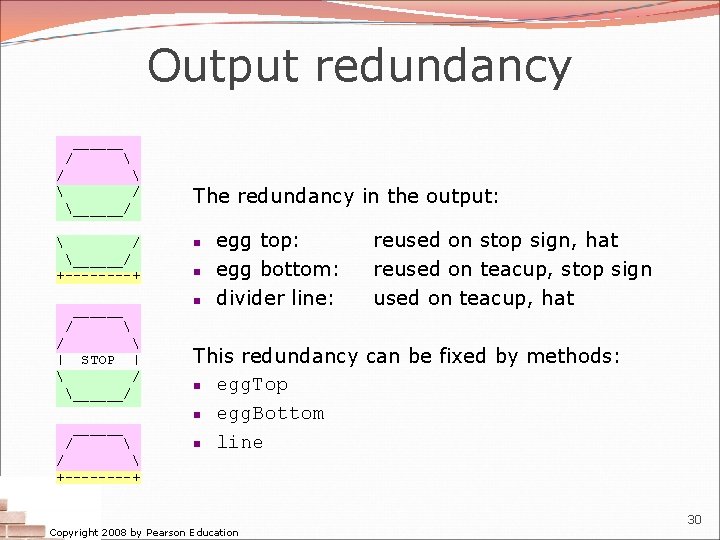 Output redundancy ______ /   / ______/ +----+ ______ /  | STOP