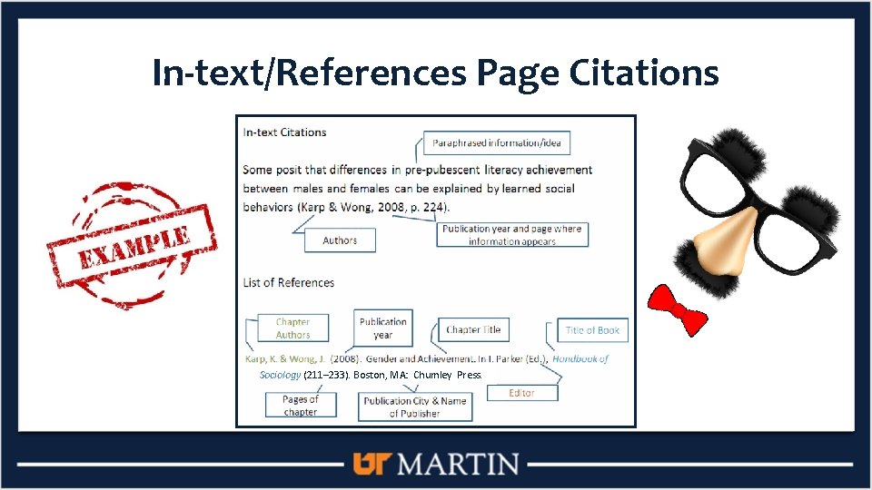 In-text/References Page Citations Sociology (211– 233). Boston, MA: Chumley Press. 