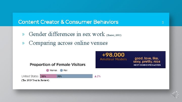 Content Creator & Consumer Behaviors » Gender differences in sex work (Shaver, 2005) »
