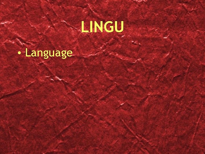 LINGU • Language 