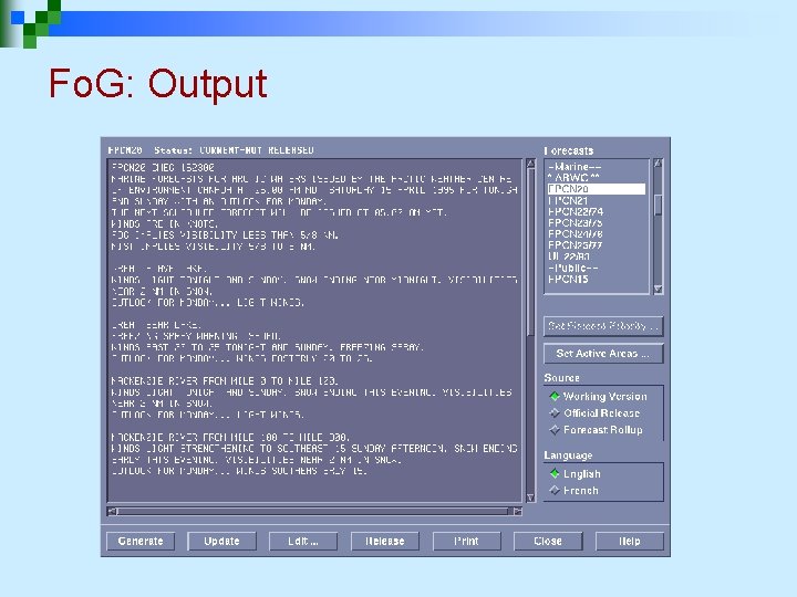 Fo. G: Output  Fo. G: Output