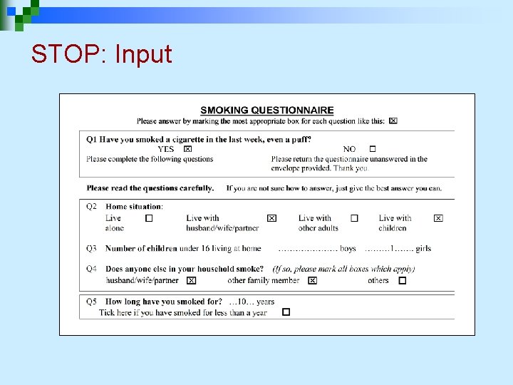 STOP: Input  STOP: Input