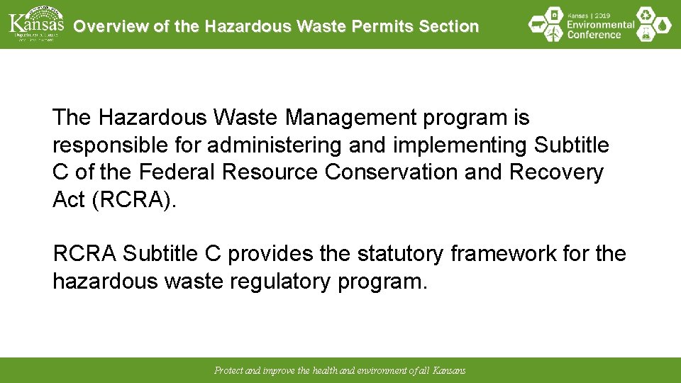 Bureau of Waste Management Hazardous Waste Permits Section