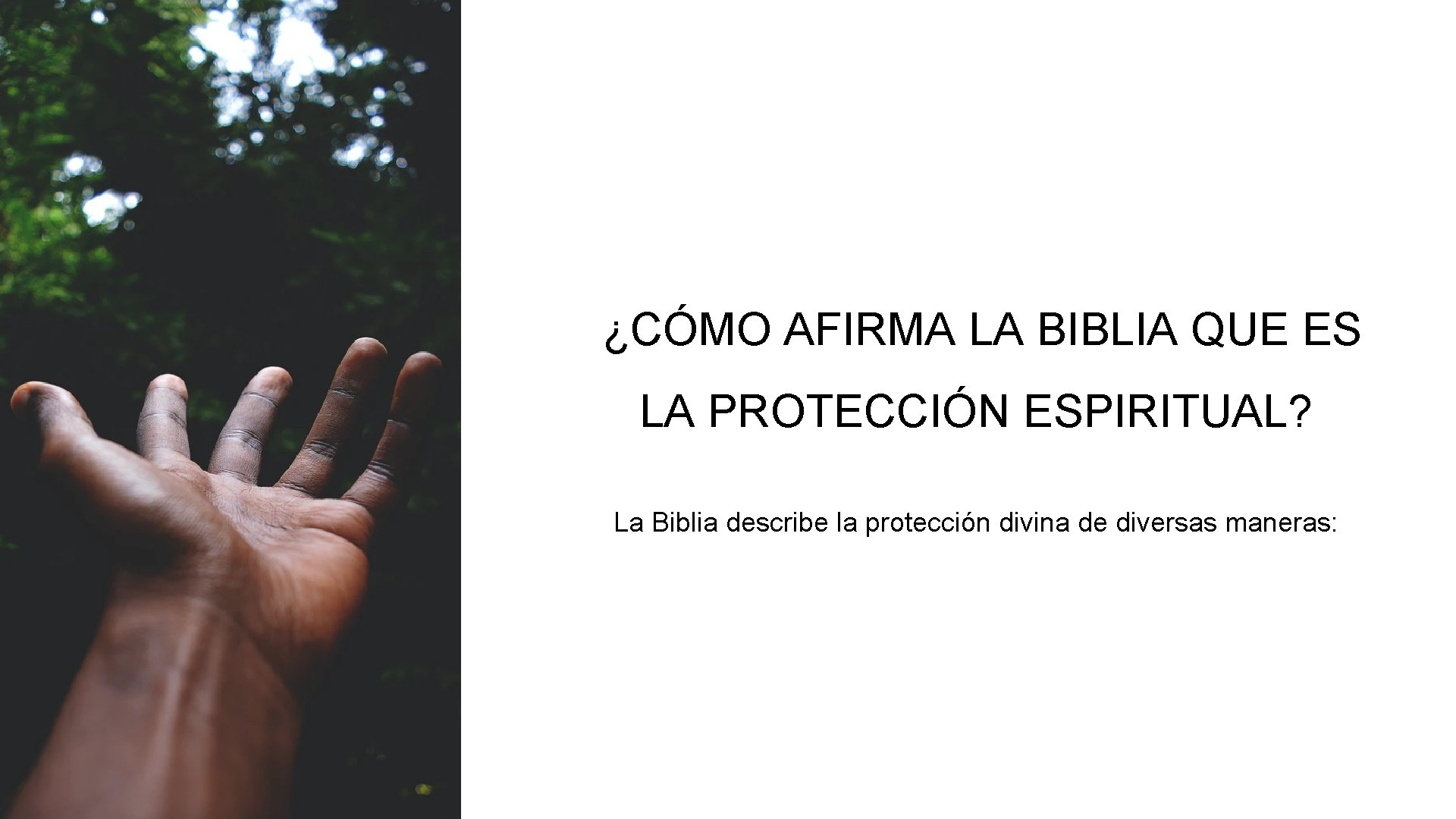 ¿CÓMO AFIRMA LA BIBLIA QUE ES LA PROTECCIÓN ESPIRITUAL? La Biblia describe la protección