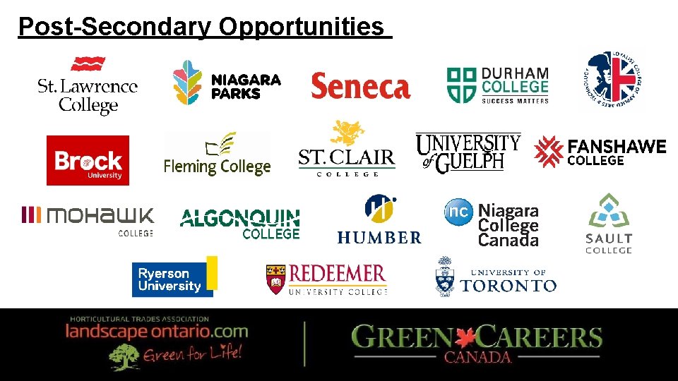 Post-Secondary Opportunities 