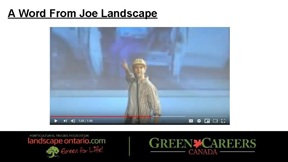 A Word From Joe Landscape 