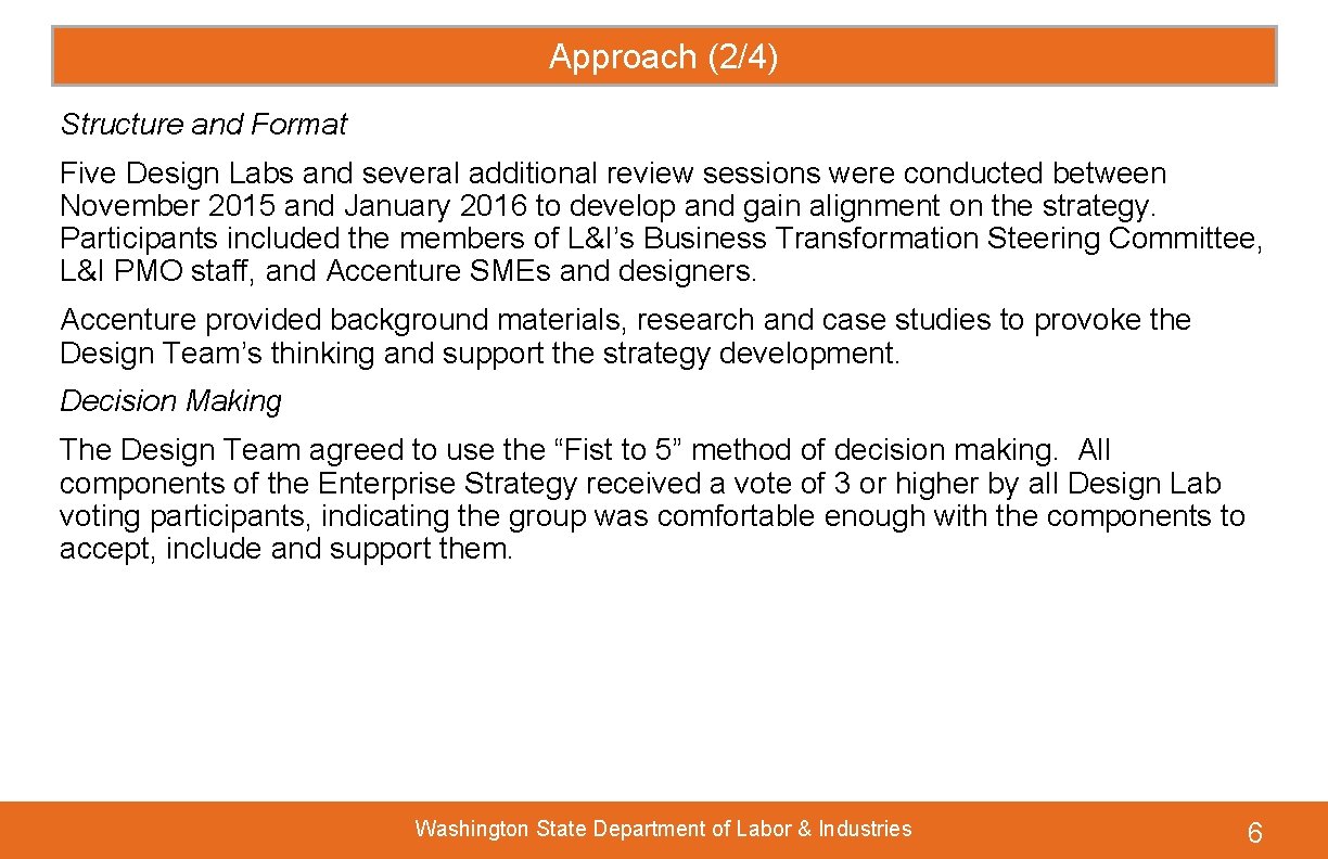 Approach (2/4) Structure and Format Five Design Labs and several additional review sessions were