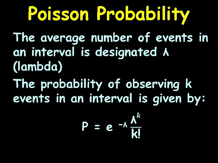 Poisson Probability 