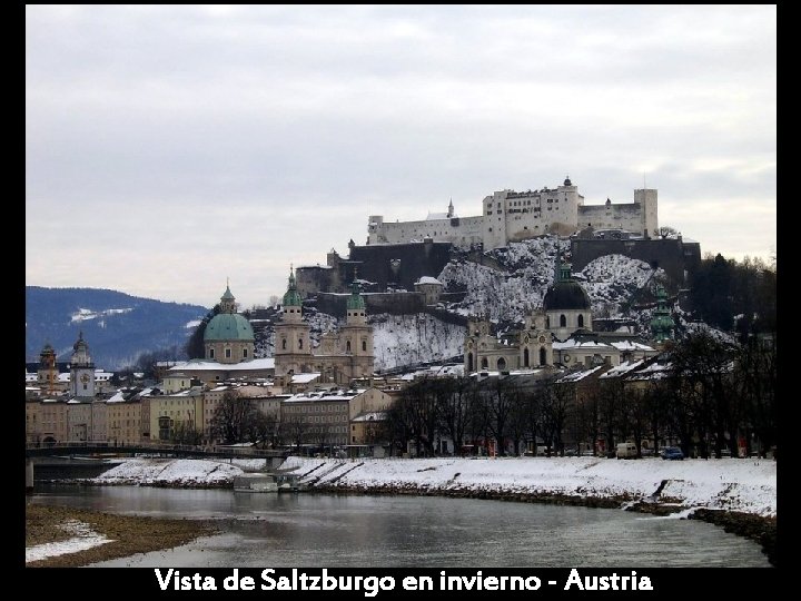 Vista de Saltzburgo en invierno - Austria 