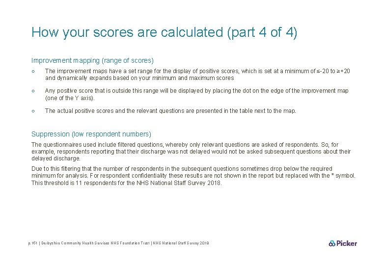 How your scores are calculated (part 4 of 4) Improvement mapping (range of scores)