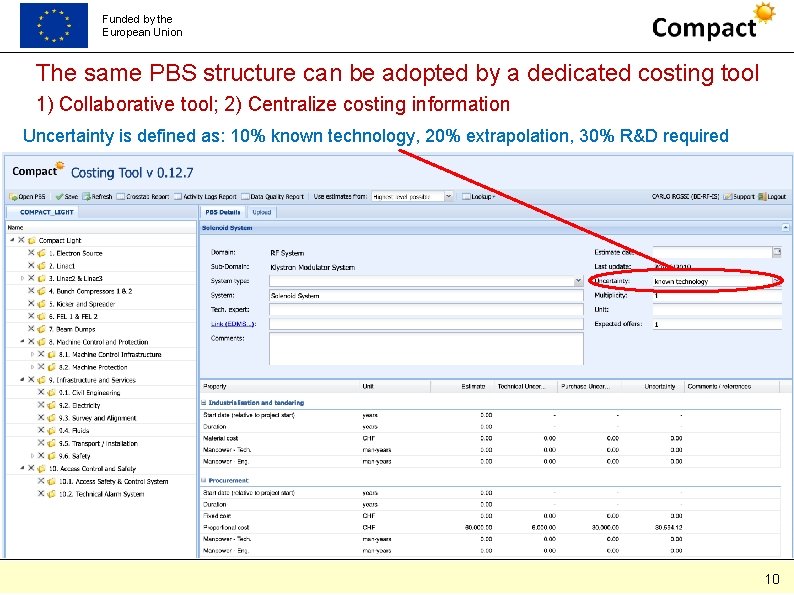 Funded by the European Union The same PBS structure can be adopted by a Funded by the European Union The same PBS structure can be adopted by a